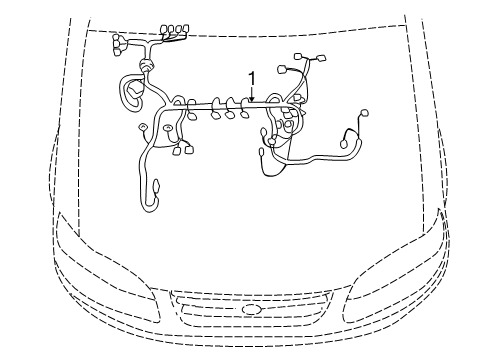 2001 Toyota Camry Engine Harness Diagram for 82121-06480