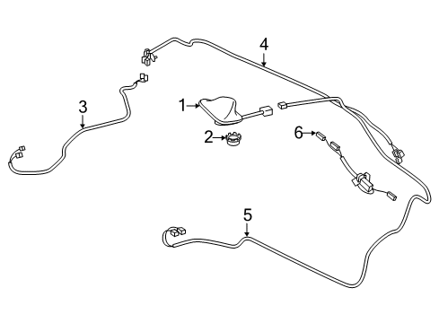 2015 Toyota Camry Antenna Assembly, SATELL Diagram for 86960-06030-A1