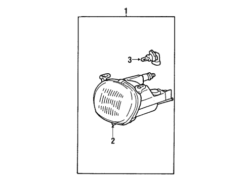 1999 Toyota Celica Driver Side Headlight Unit Assembly Diagram for 81170-20041