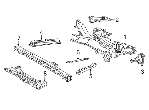 2018 Toyota Corolla iM Suspension Mounting - Front Diagram