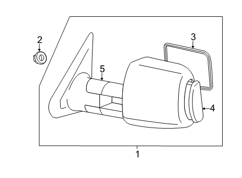 2007 Toyota Tundra Outside Mirrors Diagram 1 - Thumbnail