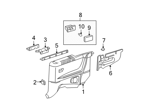 2003 Toyota Solara Weatherstrip, Quarter Window, LH Diagram for 62742-AA010