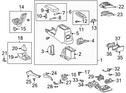 2001 Toyota 4Runner Housing, Position Indicator, Lower Diagram for 35974-35130