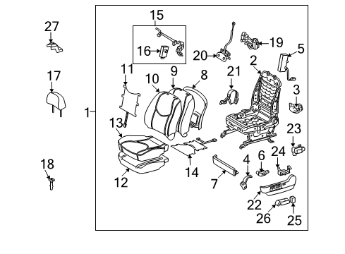 2009 Toyota RAV4 Shield, Front Seat Cushion Diagram for 71868-0R010-B1