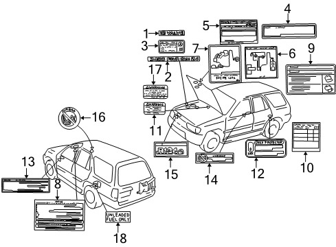 1998 Toyota 4Runner Vacuum Diagram Diagram for 17792-62210