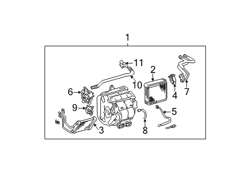 2006 Toyota Camry A/C Evaporator & Heater Components Diagram 1 - Thumbnail