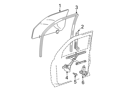 2005 Toyota 4Runner Front Door Diagram 1 - Thumbnail