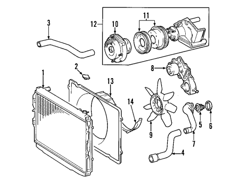 2001 Toyota Tundra Towing Options, Fan Fluid Coupling Diagram for 08921-04950