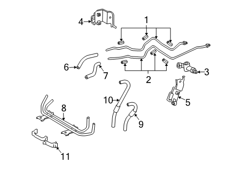 2012 Toyota FJ Cruiser Trans Oil Cooler Lines Diagram