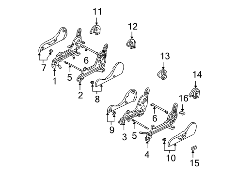 1997 Toyota Tacoma Tracks & Components Diagram 1 - Thumbnail