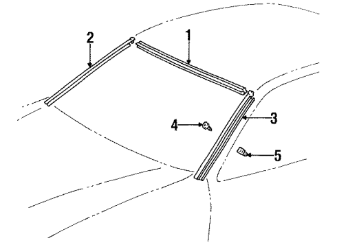 1998 Toyota Avalon Windshield - Reveal Moldings Diagram