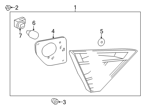 2017 Toyota Camry Lamp Assembly, Rear, RH Diagram for 81580-06410