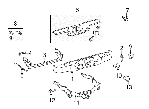 2008 Toyota Tundra RETAINER, Ultrasonic Sensor Diagram for 89348-34010