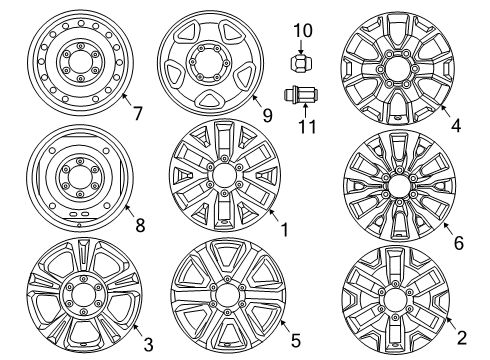 2020 Toyota Tacoma Wheel Sub-Assembly, Clad Diagram for 4260D-04031