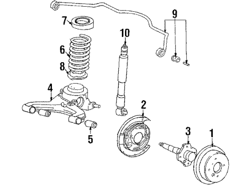 1985 Toyota Celica Plate Sub-Assy, Parking Brake, LH Diagram for 46504-24010