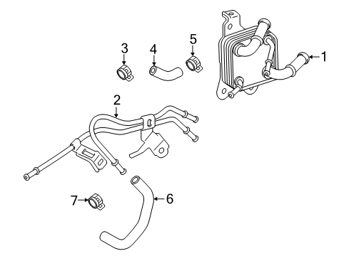 2019 Toyota Avalon Oil Cooler, Transmission Diagram 2 - Thumbnail