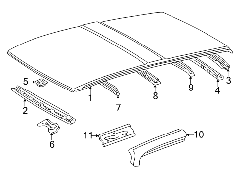 1996 Toyota RAV4 Roof & Components Diagram 2 - Thumbnail