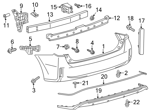 2012 Toyota Prius V Absorber, Rear Diagram for 52615-47060