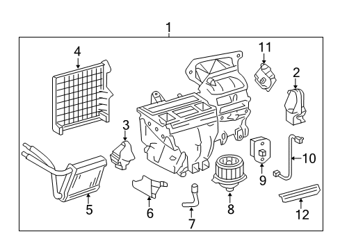 2007 Toyota Corolla Heater Core & Control Valve Diagram