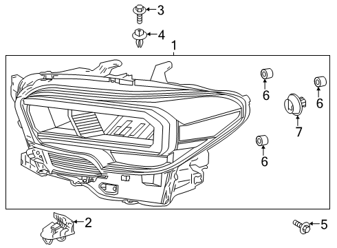 2020 Toyota Tacoma Headlamps, Electrical Diagram 2 - Thumbnail