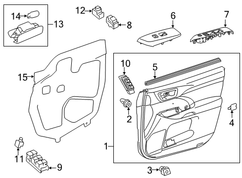 2018 Toyota Highlander WEATHERSTRIP, Front Door Diagram for 68172-0E051