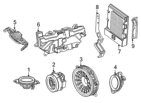 2023 Toyota Sienna Speaker Assembly, W/BRAC Diagram for 86150-08020