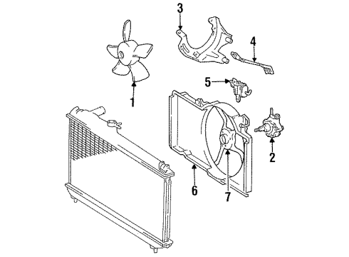 1994 Toyota Camry Cooling System, Radiator, Water Pump, Cooling Fan Diagram 6 - Thumbnail