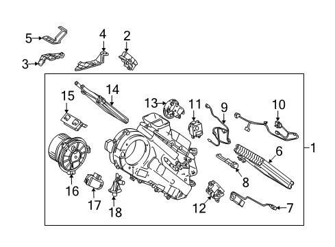 2019 Toyota Land Cruiser Evaporator Assembly, Rear Diagram for 87030-60080