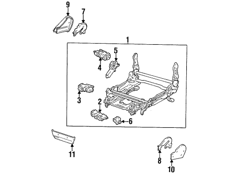 1996 Toyota Land Cruiser Tracks & Components Diagram 2 - Thumbnail