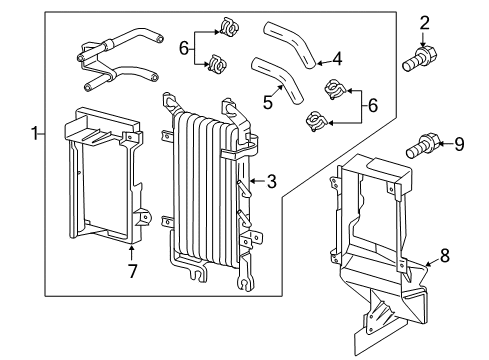 2014 Toyota Land Cruiser Duct, Transmission Oil Cooler Air Diagram for 32917-60070