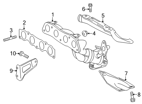 2013 Toyota Prius V Exhaust Manifold Diagram