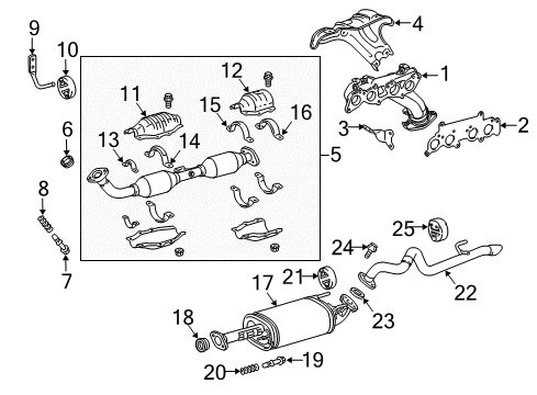 2010 Toyota 4Runner Stay, Converter Protector, LH Diagram for 18421-75010