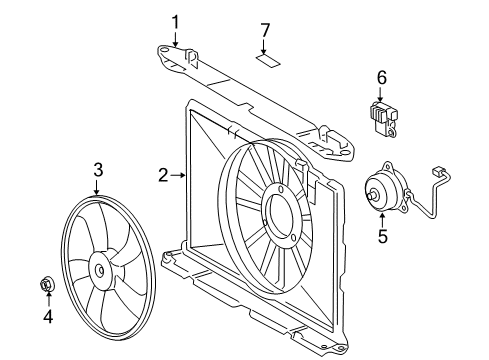 2012 Toyota Corolla SHROUD, Fan Diagram for 16711-22191