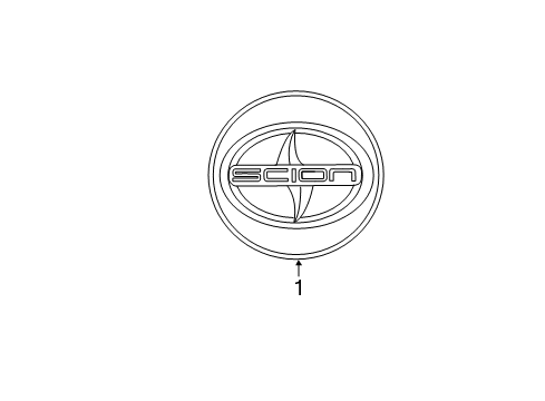 2013 Scion tC Wheel Hub Ornament Sub-Assembly Diagram for 42603-21050