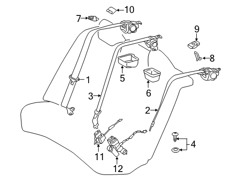 2021 Toyota Avalon Seat Belt Diagram 2 - Thumbnail