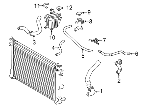 2022 Toyota Corolla Radiator & Components Diagram 8 - Thumbnail