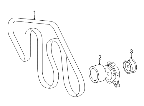 2021 Toyota Land Cruiser Belts & Pulleys Diagram