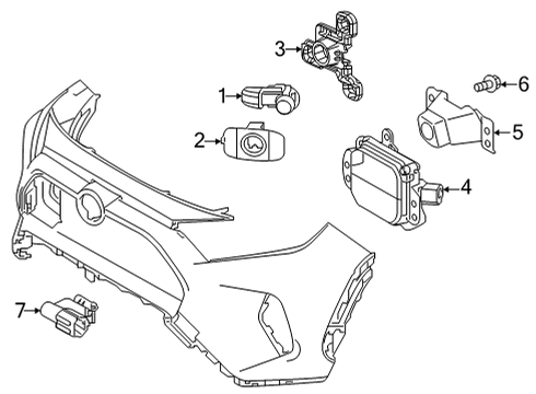 2021 Toyota RAV4 Prime Parking Aid Diagram 5 - Thumbnail