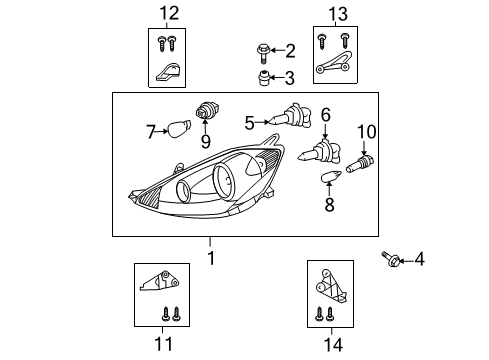 2006 Toyota Sienna Bulbs Diagram 3 - Thumbnail