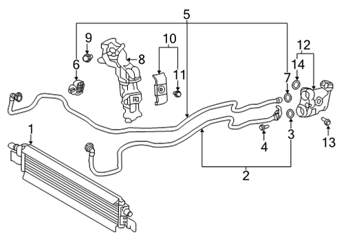 2022 Toyota GR Supra Trans Oil Cooler Diagram