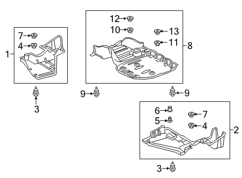 2024 Toyota Camry Under Cover & Splash Shields Diagram 3 - Thumbnail