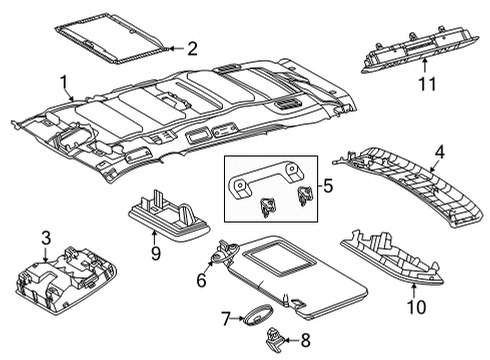 2022 Toyota Sienna Heater Control, Light Gray, Rear Diagram for 55900-08270-B0