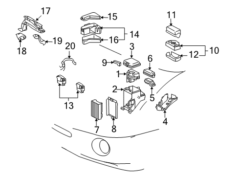 2006 Toyota Highlander Block Sub-Assy, Relay Diagram for 82602-48080