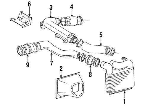 1993 Toyota MR2 Intercooler, Engine Diagram