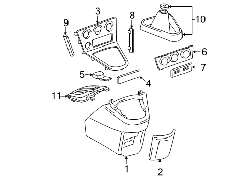 2003 Toyota Matrix Panel, Instrument Cluster Finish Diagram for 55420-01010