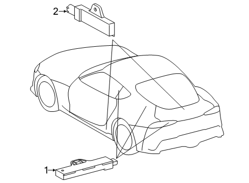 2020 Toyota GR Supra Keyless Entry Components Diagram