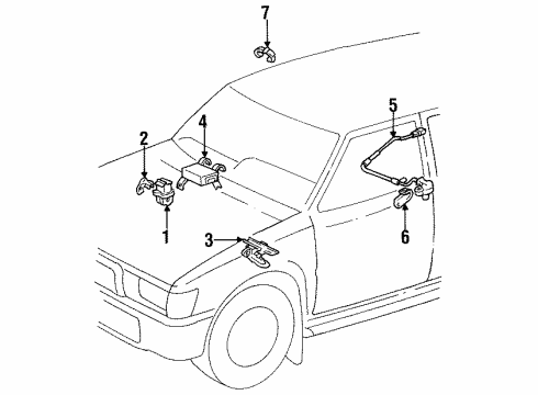 1993 Toyota 4Runner ABS Components Diagram