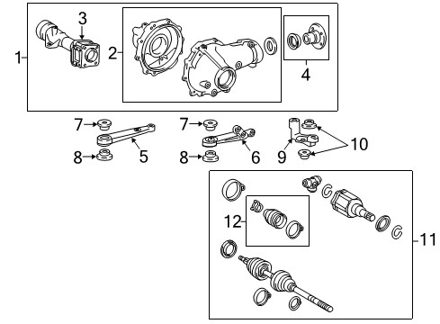 2022 Toyota Tacoma Carrier & Front Axles Diagram