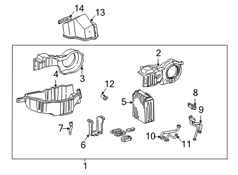 1999 Toyota Sienna Tube Assembly, AIRCONDITIONER Diagram for 88710-08010