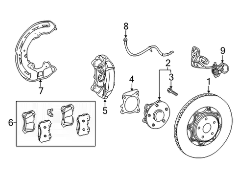 2022 Toyota Mirai Cylinder Kit, Fr Dis Diagram for 04478-30280